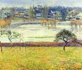 efecto blanco inundación eragny 1893 Camille Pissarro